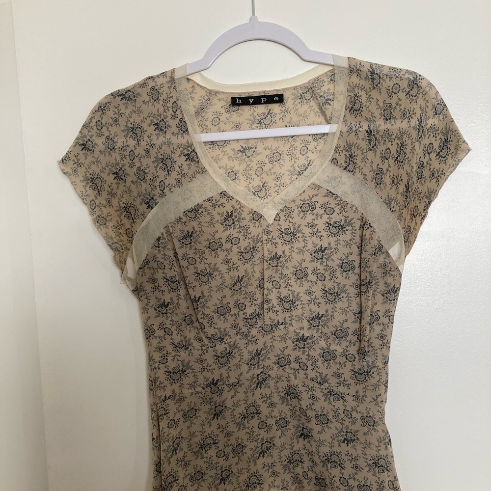 Vintage Y2K going out top ~ hype lace sheer top, very sexy